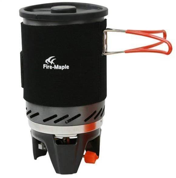 Camping Stove with Heat Exchanger and Cooking Pot System