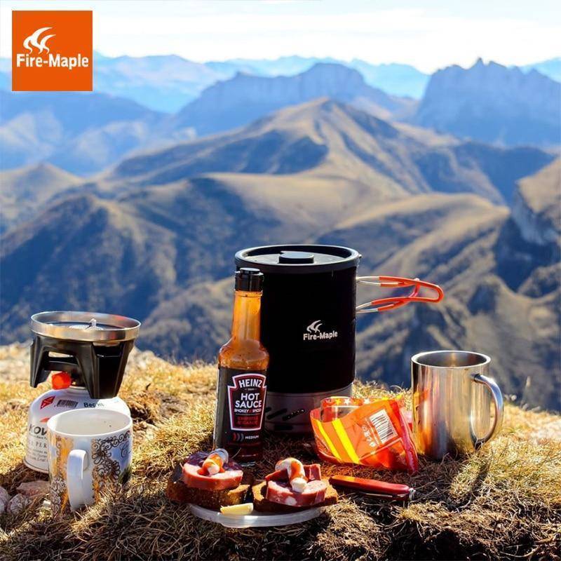 Camping Stove with Heat Exchanger and Cooking Pot System