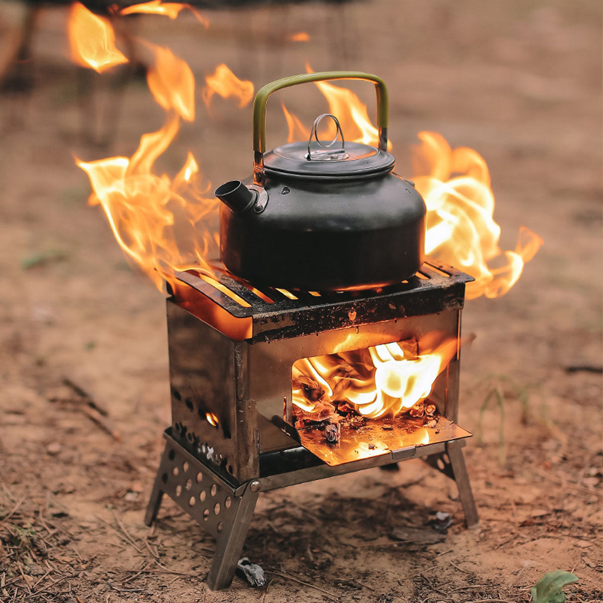 Lightweight Outdoor Grill - Portable Wood Stove for Camping