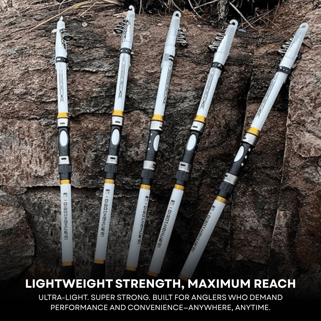 Telescopic Fishing Rod Made of Carbon Fiber
