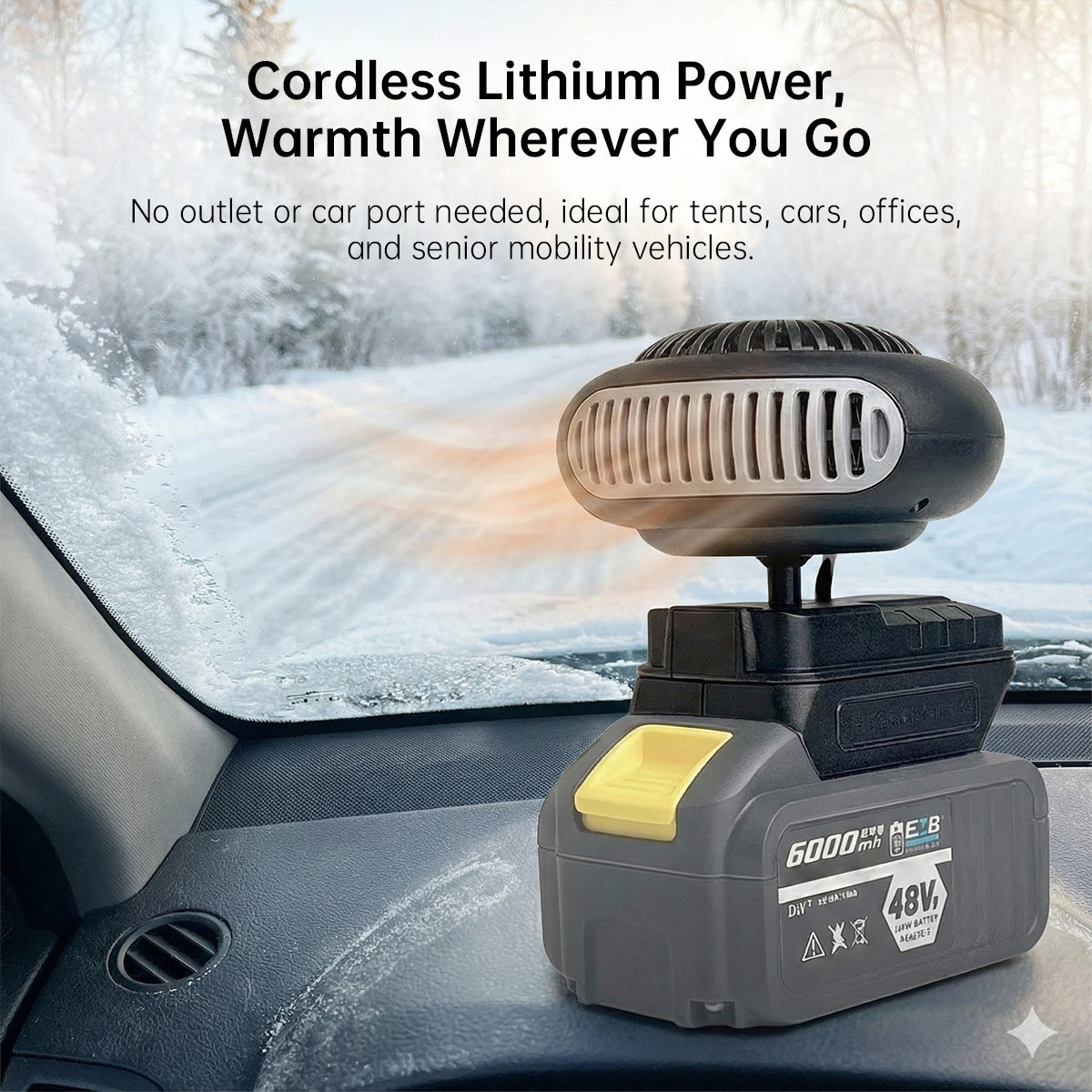 Compact Wireless Heater with Quick 3-Second Heating