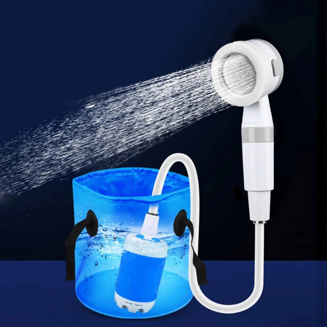 Adjustable Pressure Electric Shower for Outdoor Use – Portable Design