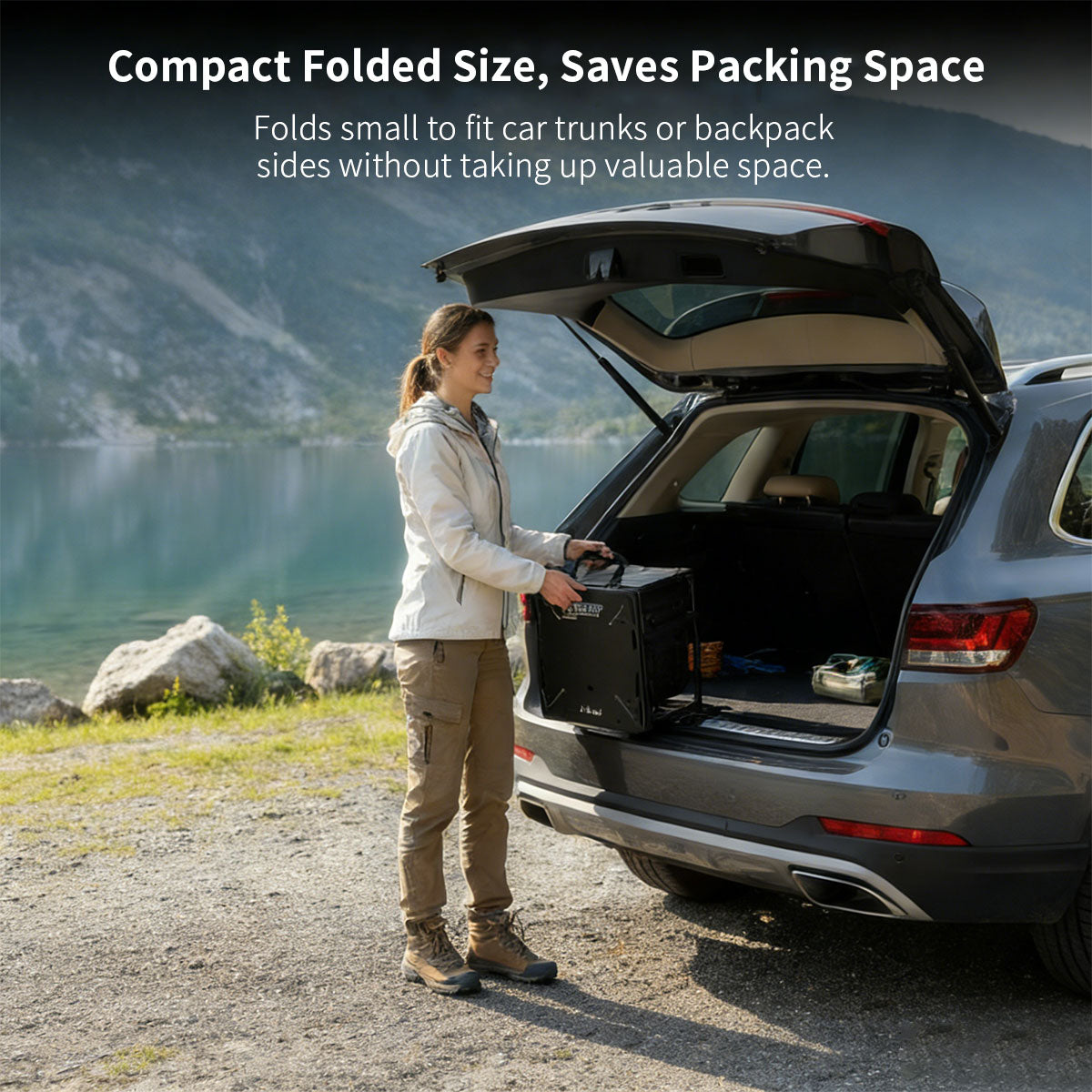 Folding Camping Table with 30L Carry Bag - Portable Outdoor Use