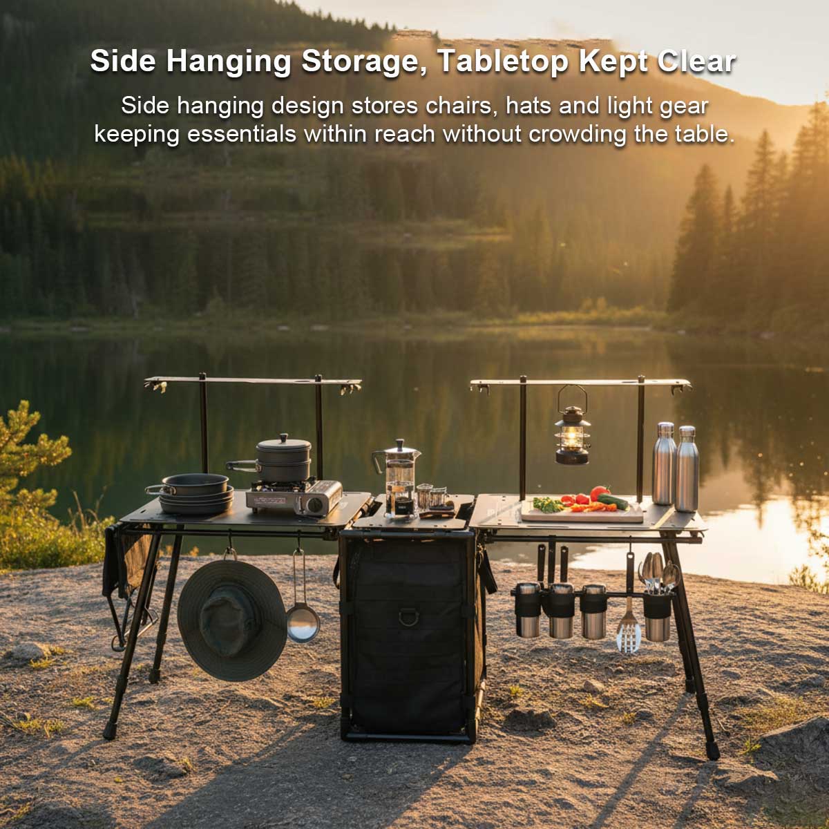Folding Camping Table with 30L Carry Bag - Portable Outdoor Use