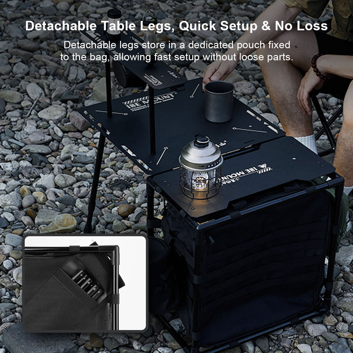 Folding Camping Table with 30L Carry Bag - Portable Outdoor Use