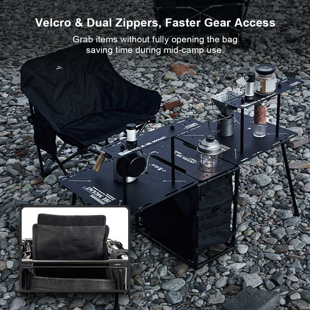 Folding Camping Table with 30L Carry Bag - Portable Outdoor Use