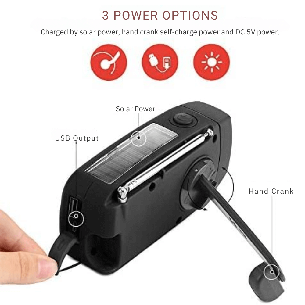 Hand Crank Emergency Radio – Portable Multi-Function Device