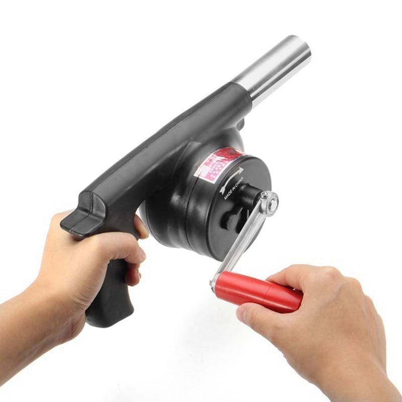 Outdoor Cooking Hand-Crank BBQ Blower – Portable Manual Fan