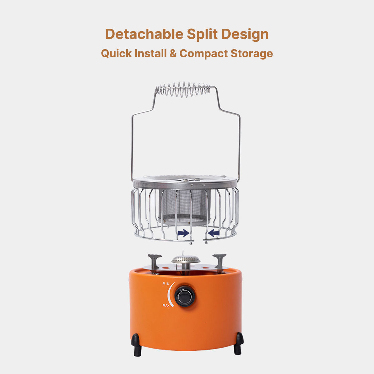 Compact Camping Heater and Cooking Stove for Outdoor Use