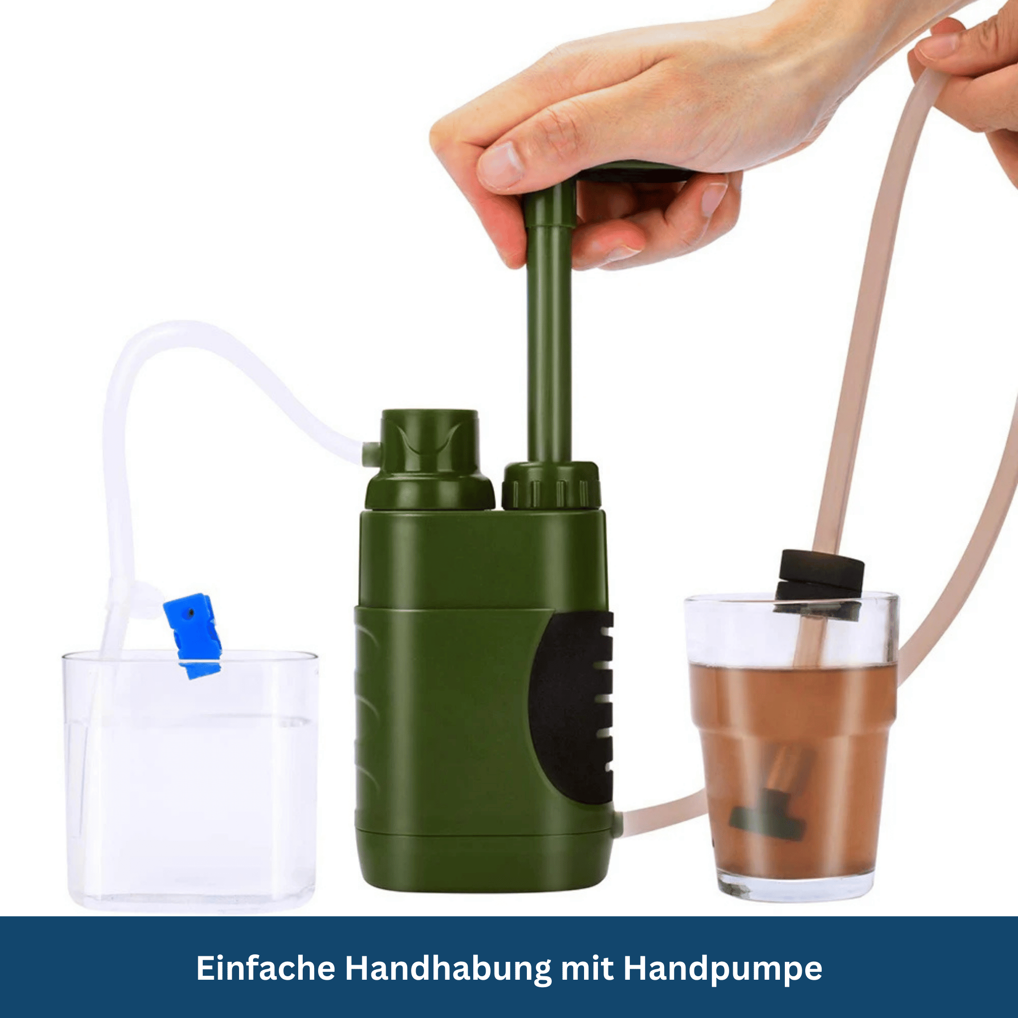 Portable Water Filtration Pump for Hiking and Camping