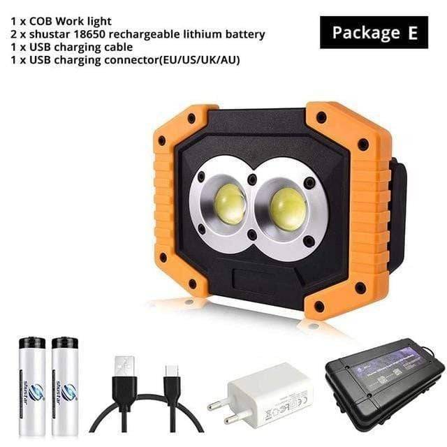 Rechargeable LED Flashlight - Portable Work Light