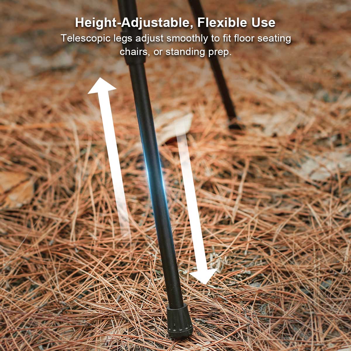 Round Camping Table with Mesh Storage – Portable Design