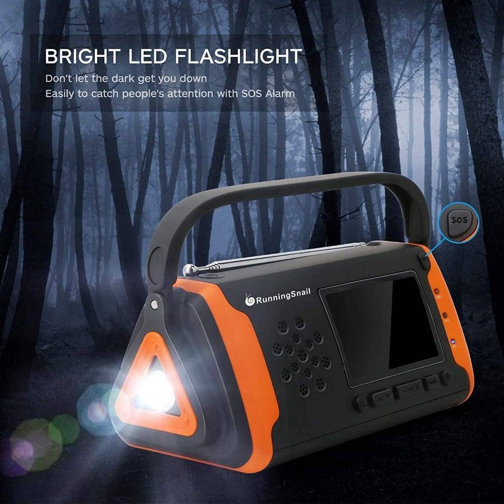 Emergency Solar Radio with Flashlight and Power Bank – Portable Design
