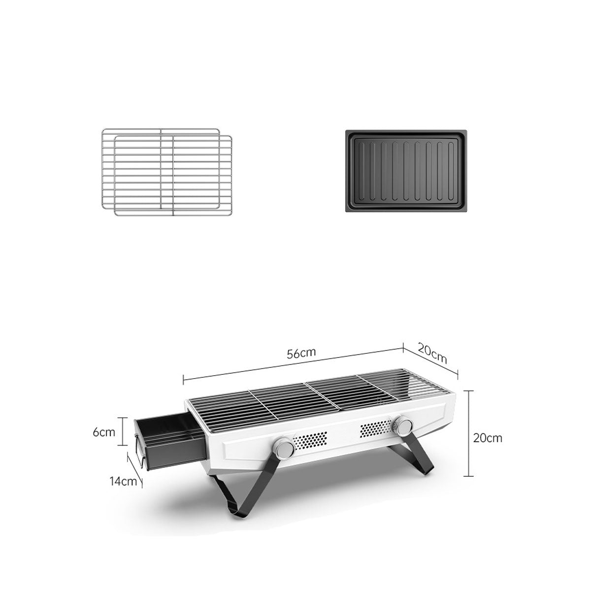 Stainless Steel Portable Grill for Camping and Outdoor Cooking