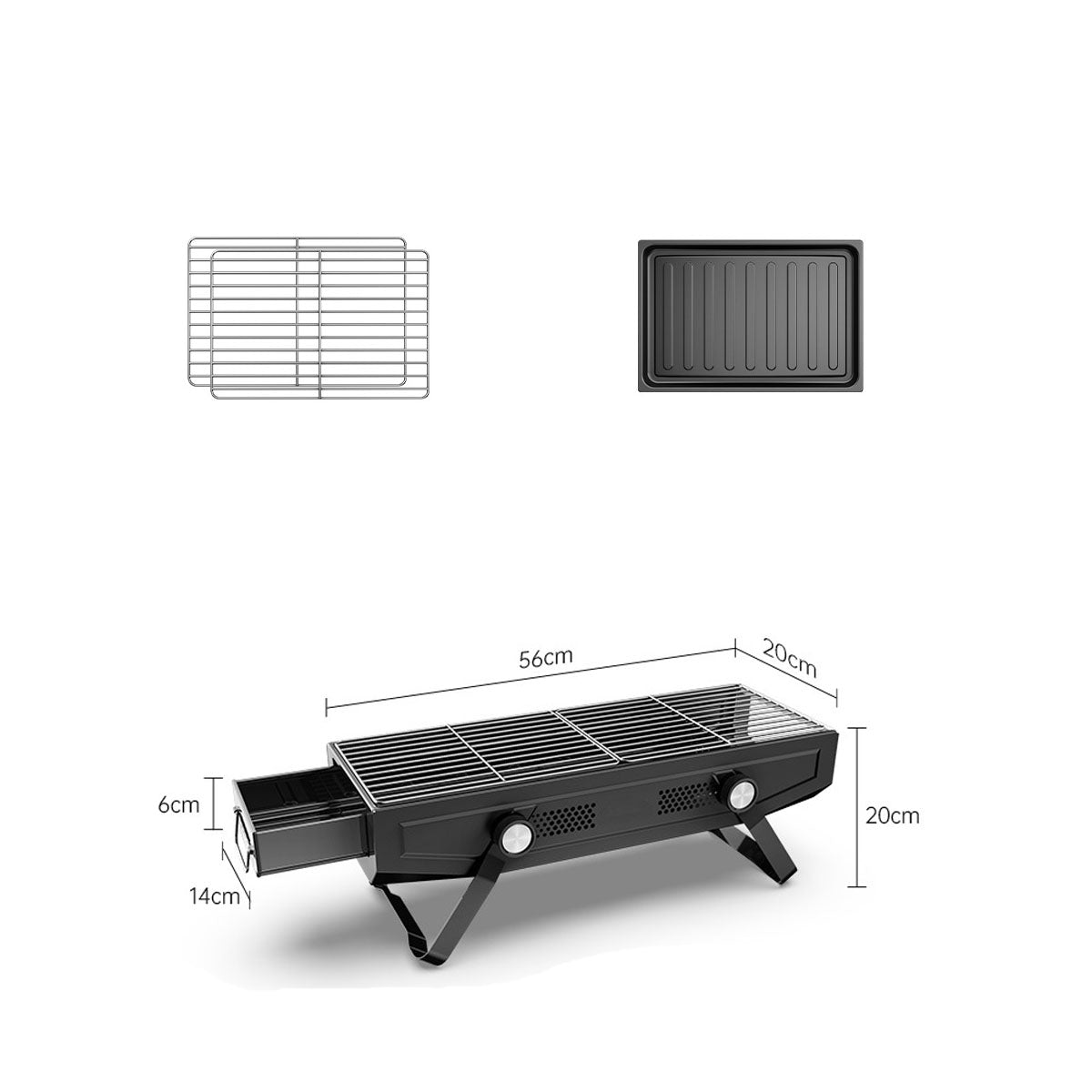 Stainless Steel Portable Grill for Camping and Outdoor Cooking