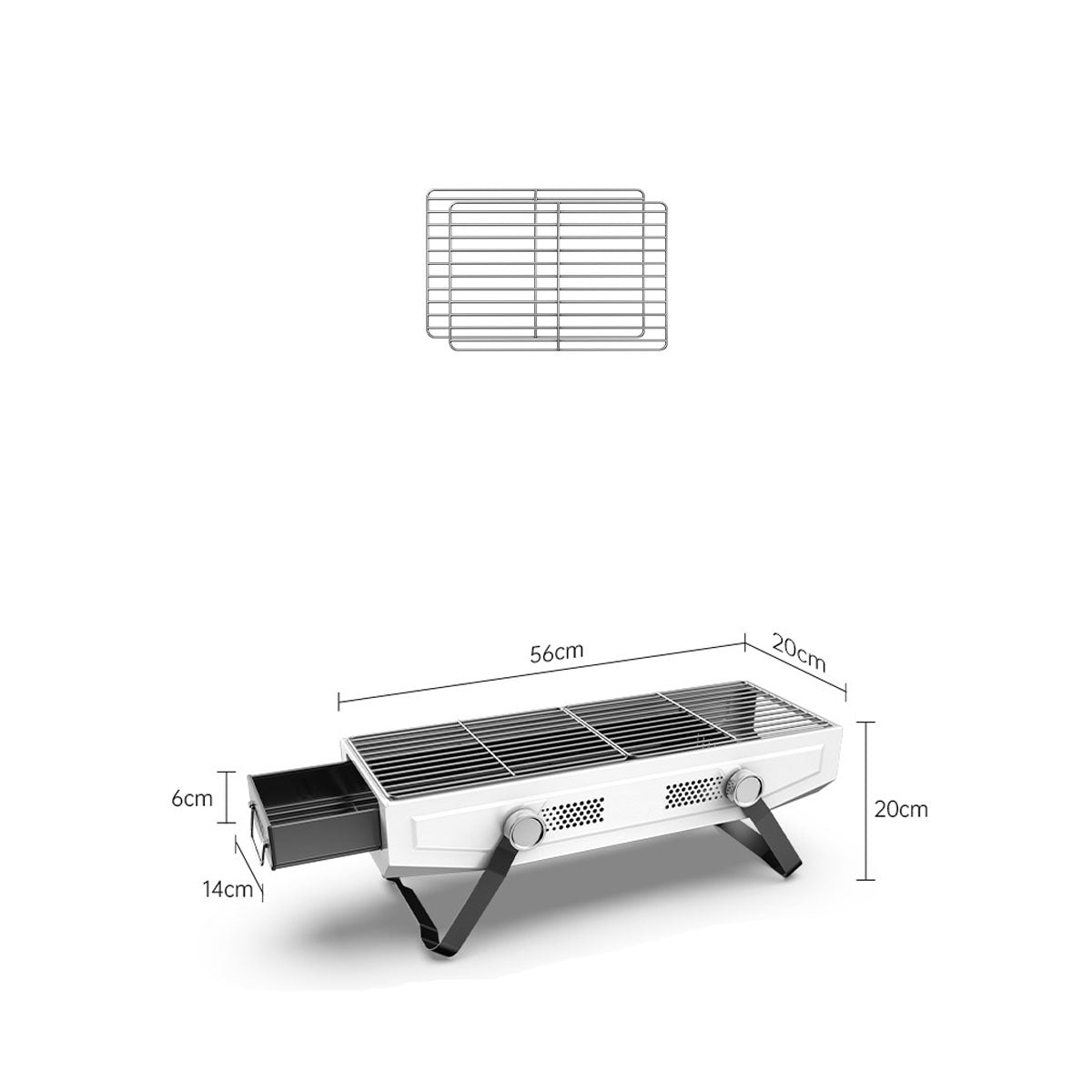 Stainless Steel Portable Grill for Camping and Outdoor Cooking