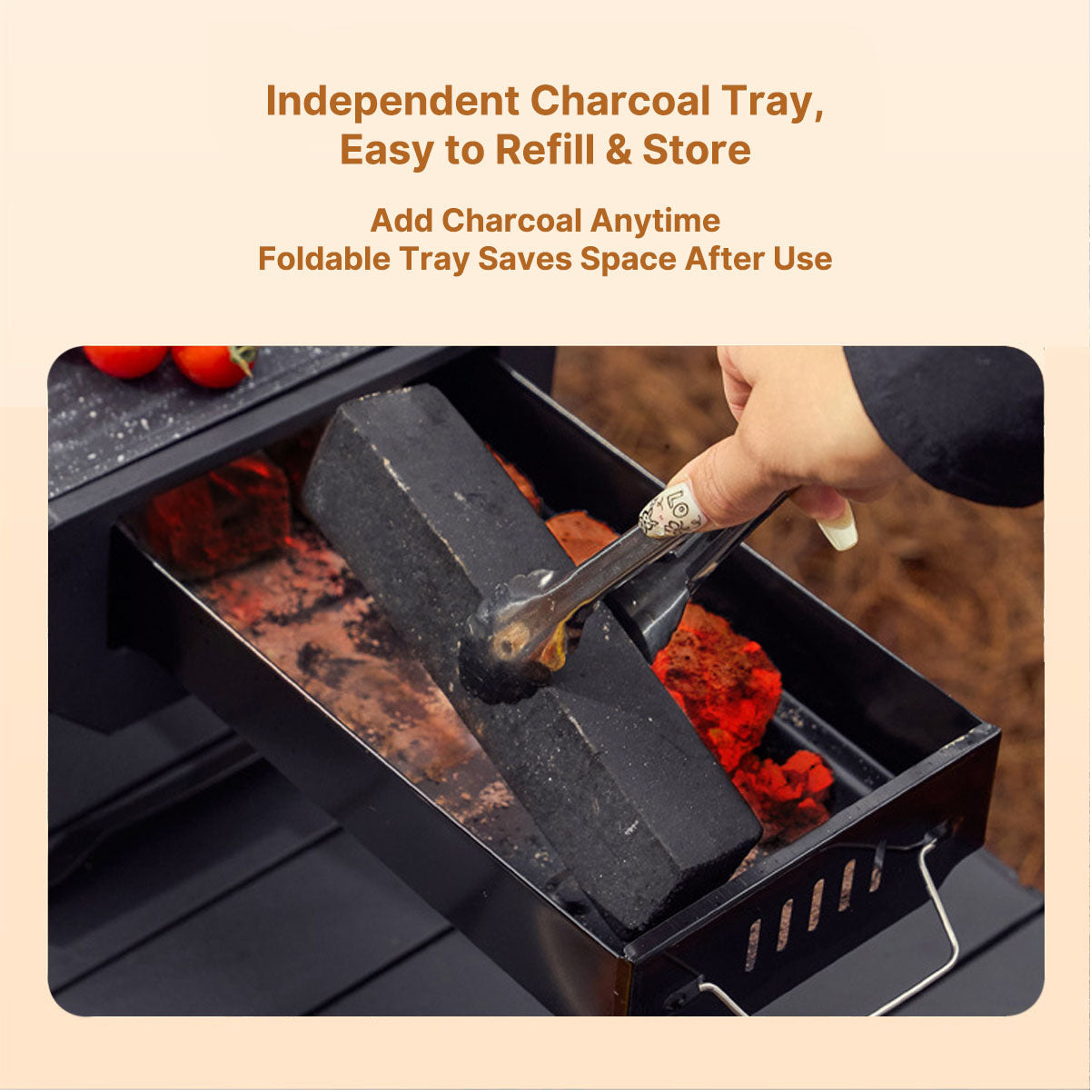 Stainless Steel Portable Grill for Camping and Outdoor Cooking