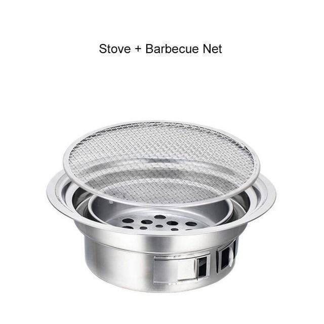 Outdoor Cooking Charcoal BBQ Grill – Portable Stainless Steel Design