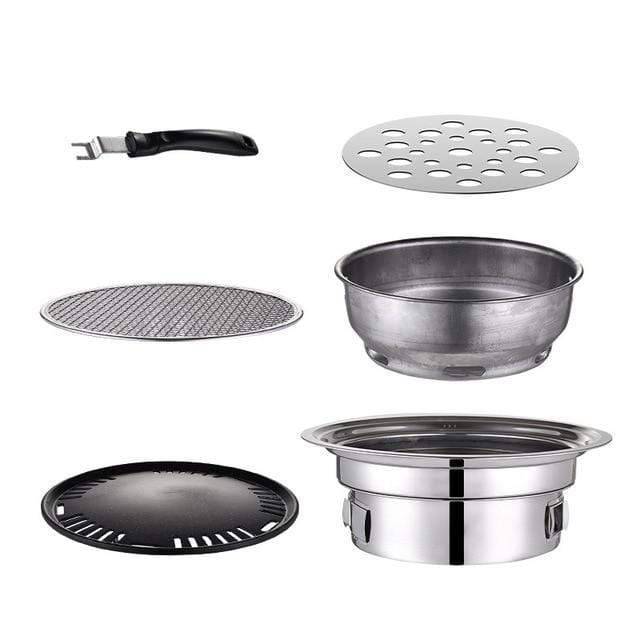Outdoor Cooking Charcoal BBQ Grill – Portable Stainless Steel Design