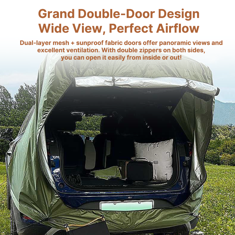 Camping Awning Shelter for SUVs - Portable Tailgate Tent