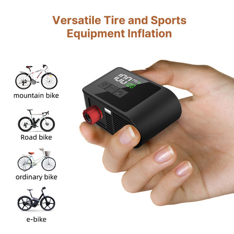 USB-C Bicycle Pump with Quick Inflation Feature