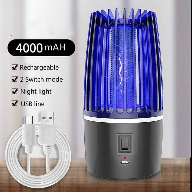 2-in-1 Mosquito Zapper and LED Lamp – Rechargeable USB Portable Device