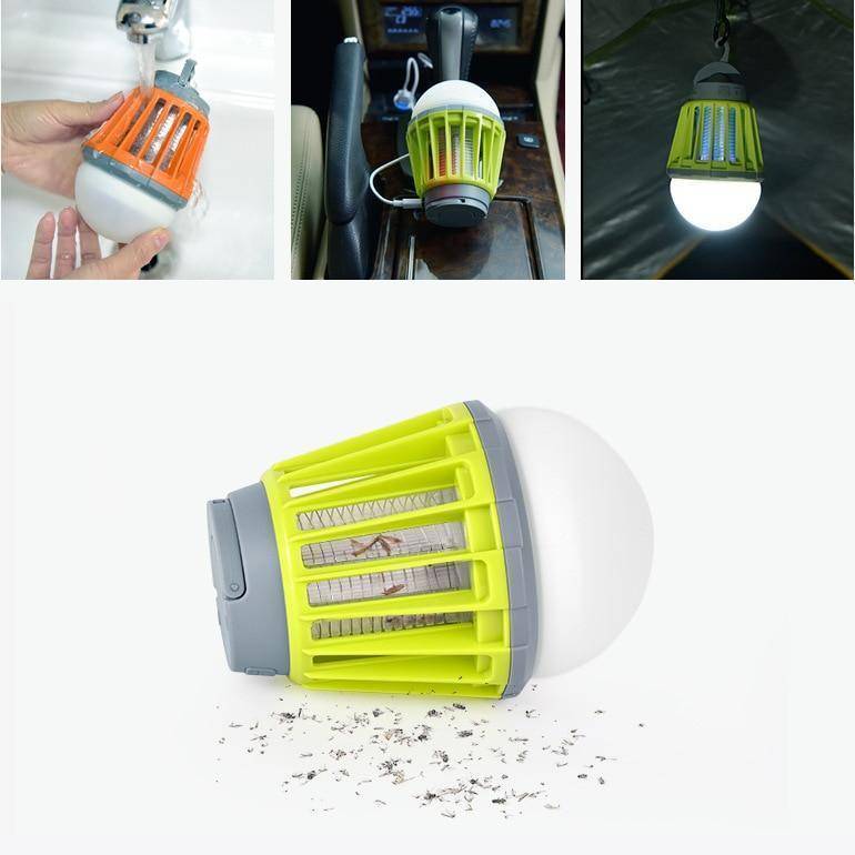 Rechargeable Mosquito Trap and LED Lantern with USB – 2-in-1 Design