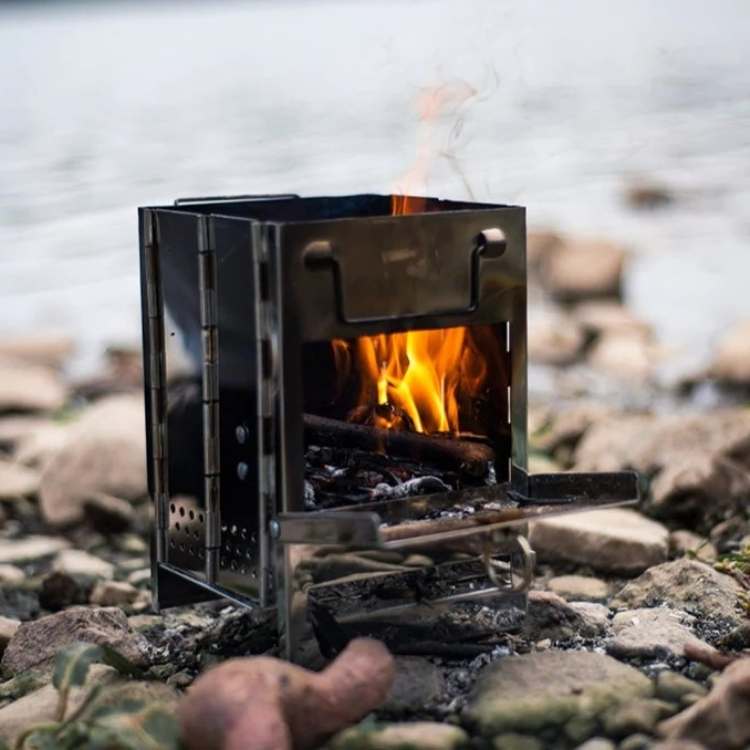 Outdoor Cooking Stove – Portable Wood Burner for Camping
