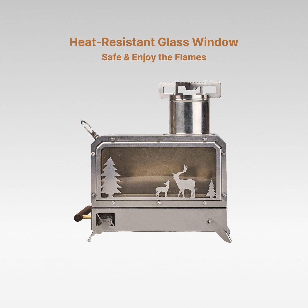 Camping Stove for Outdoor Use - Portable Wood Burning Design