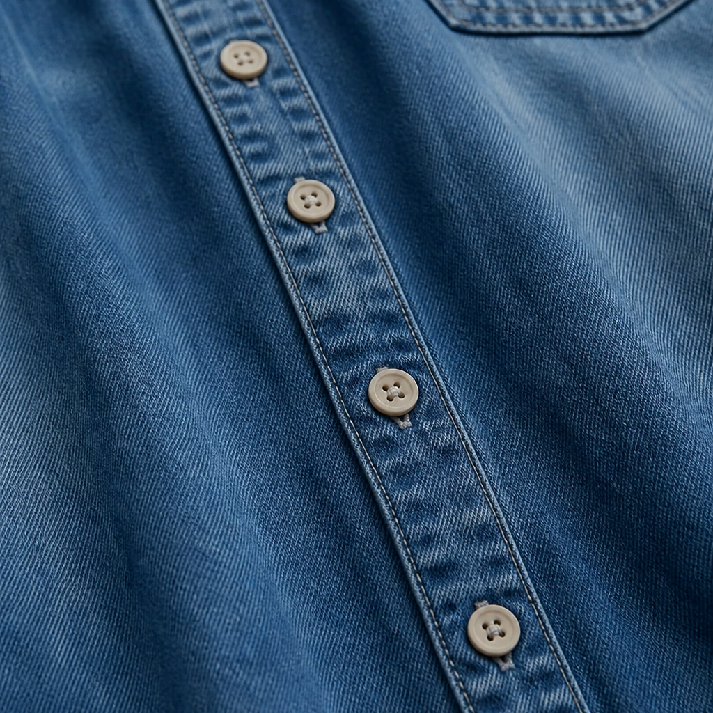 SolsticeWave™ – Off-Shoulder Wide-Leg Denim Jumpsuit with Button-Front Placket