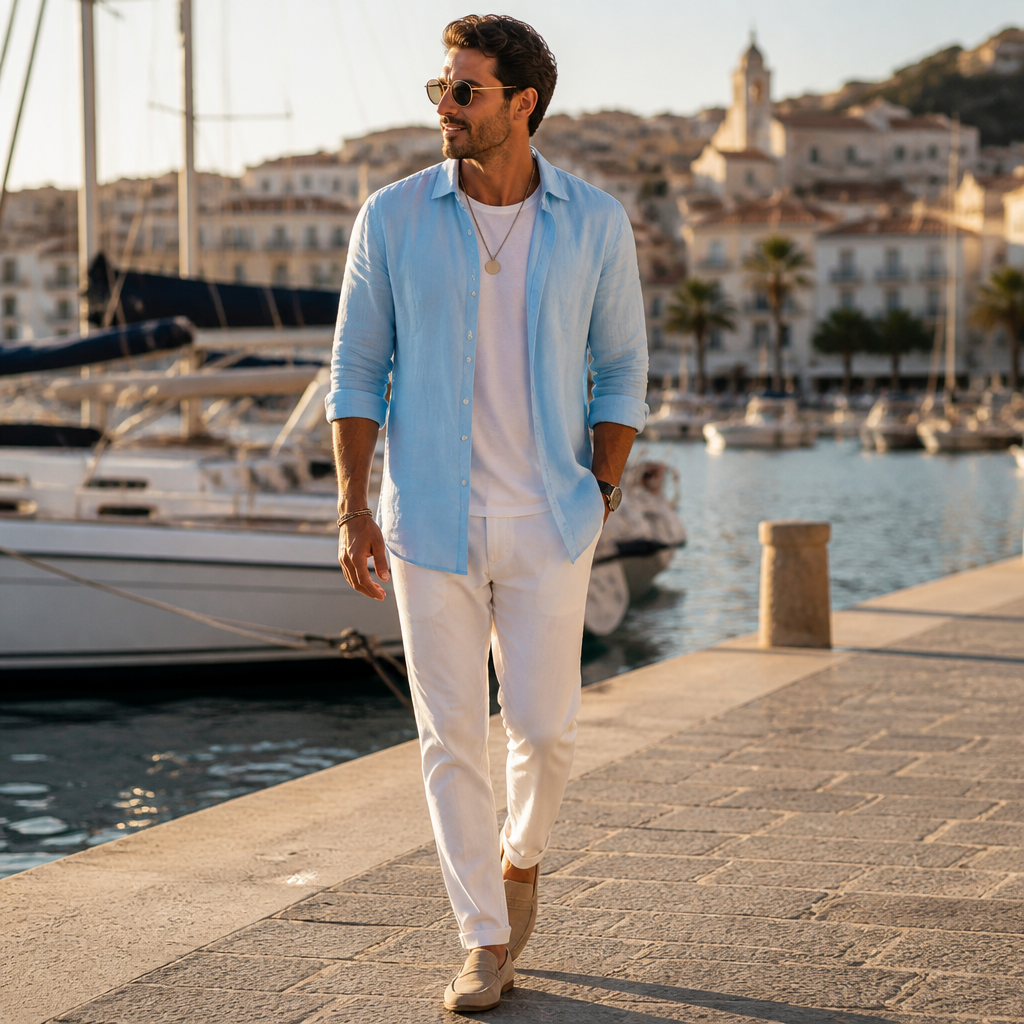 BreezeForma™ – Lightweight Breathable Long-Sleeve Button-Up Summer Shirt