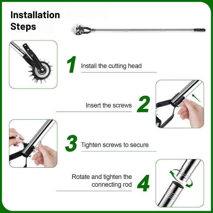 Manual Lawn Edge Cutter with Roller