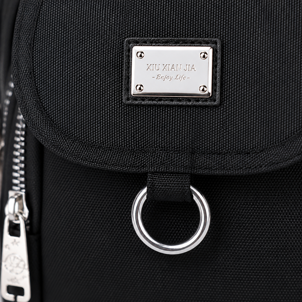 VeloTrek™ – Compact Triple-Zip Crossbody Bag with Weatherproof Oxford
