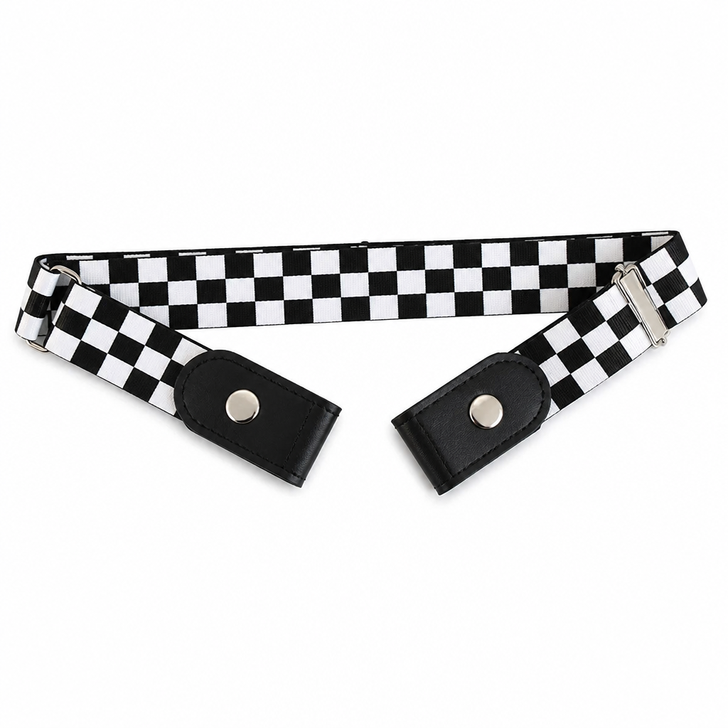 FlexiStride™ – Buckle-Free Stretch Belt with Invisible Snap Closure