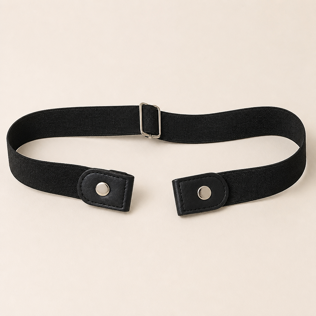 FlexiStride™ – Buckle-Free Stretch Belt with Invisible Snap Closure