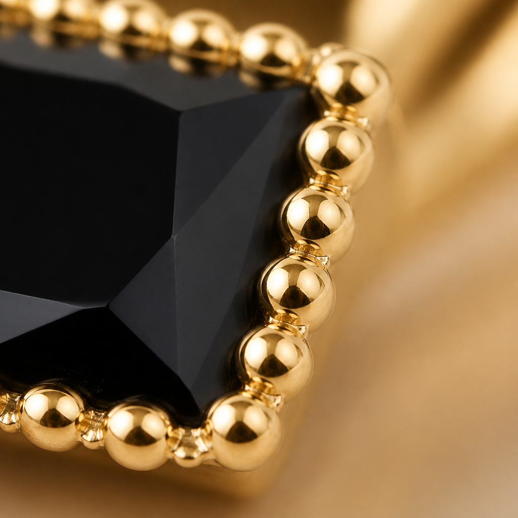 LumoLuxe™ – Vintage Square-Cut Black Crystal Drop Earrings