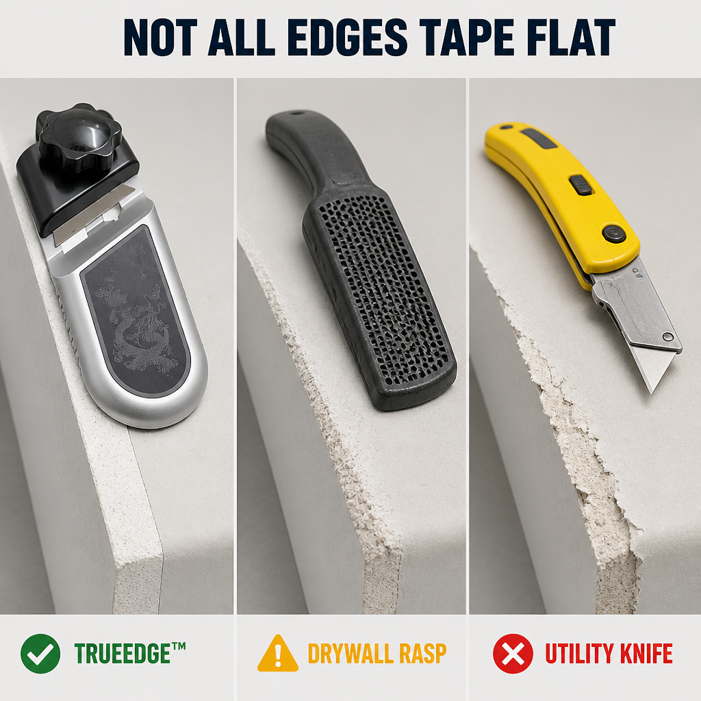 TrueEdge™ — Plane Drywall Edges That Tape Flat in One Smooth Pass