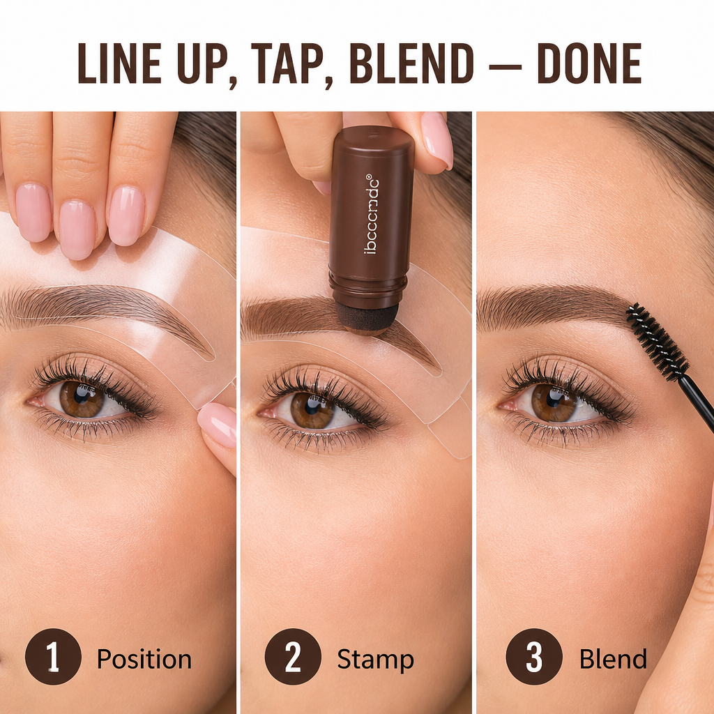 BrowLuxe™ — Stamp, Shape & Fade Even Brows in Under a Minute