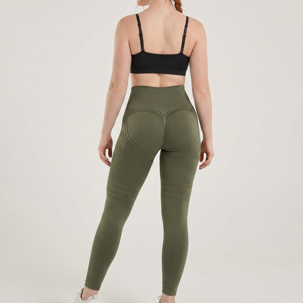 VivaWave™ – High-Waist Seamless Sculpting Compression Leggings with Scrunch Lift