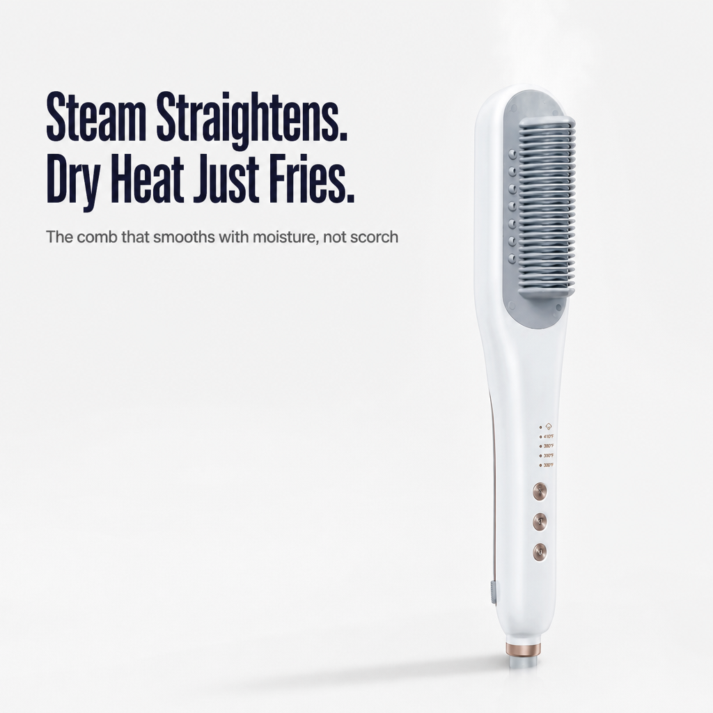 LumeVive™ — Steam Your Frizz Smooth Without Frying a Single Strand
