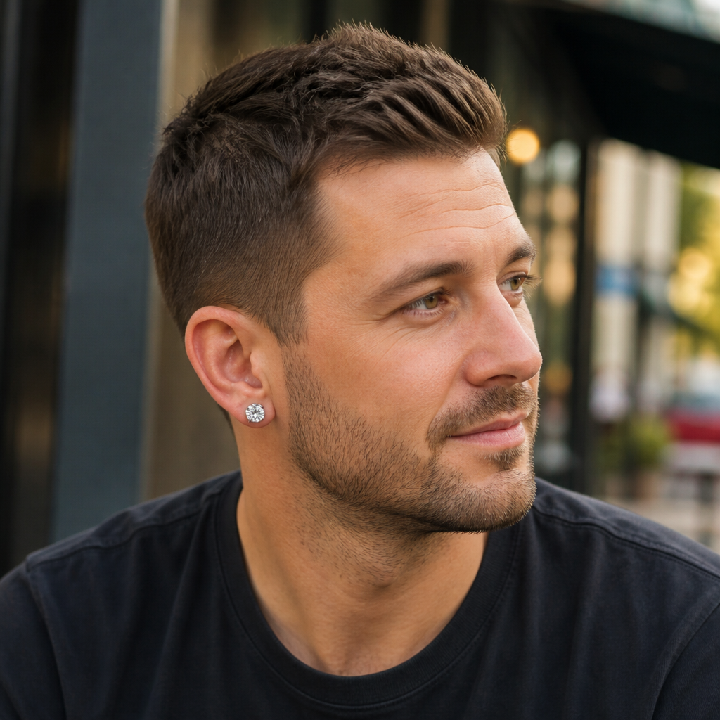 SerenPulse™ – Round-Cut Magnetic Clip-On Stud Earrings, No Piercing Needed
