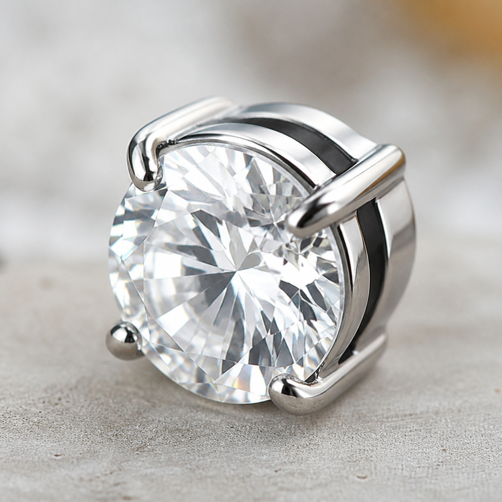 SerenPulse™ – Round-Cut Magnetic Clip-On Stud Earrings, No Piercing Needed