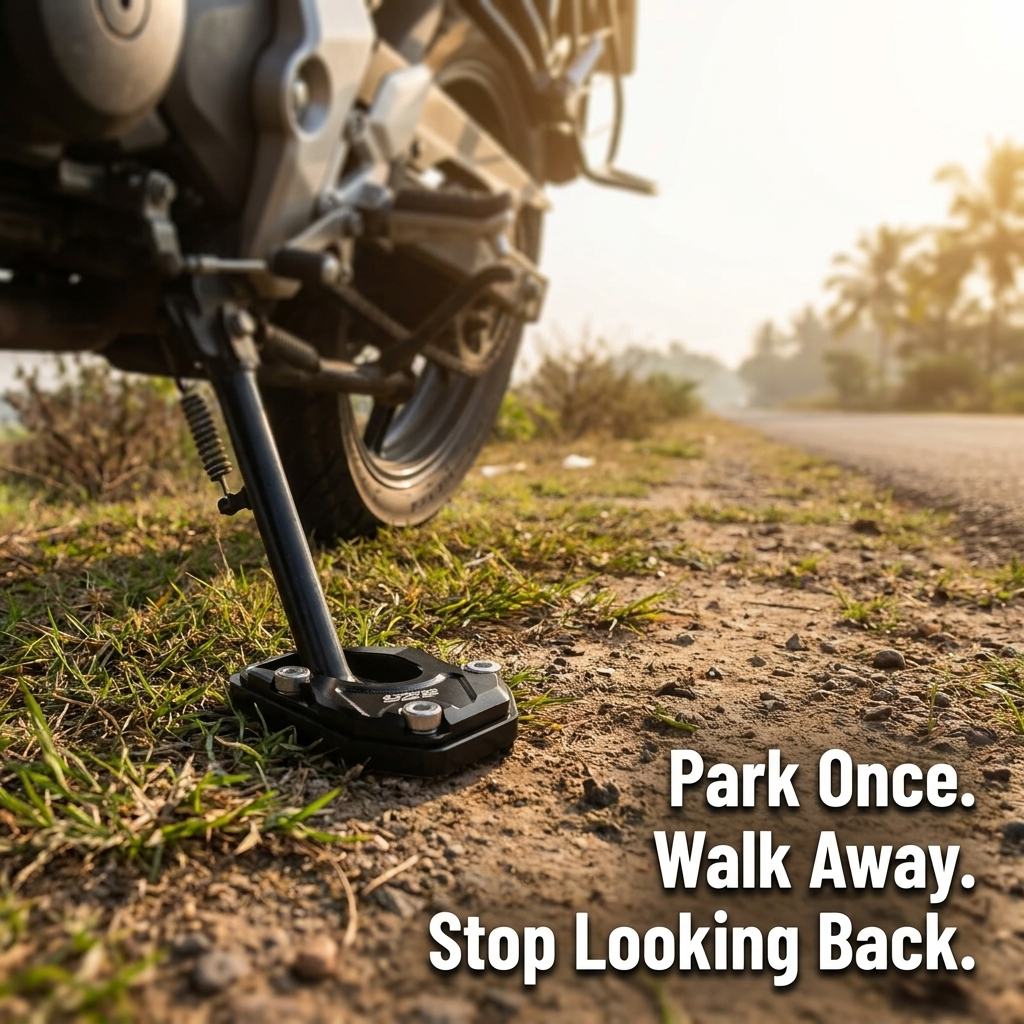 GripHold™ — Stop Your Kickstand From Sinking on Hot Asphalt and Soft Ground