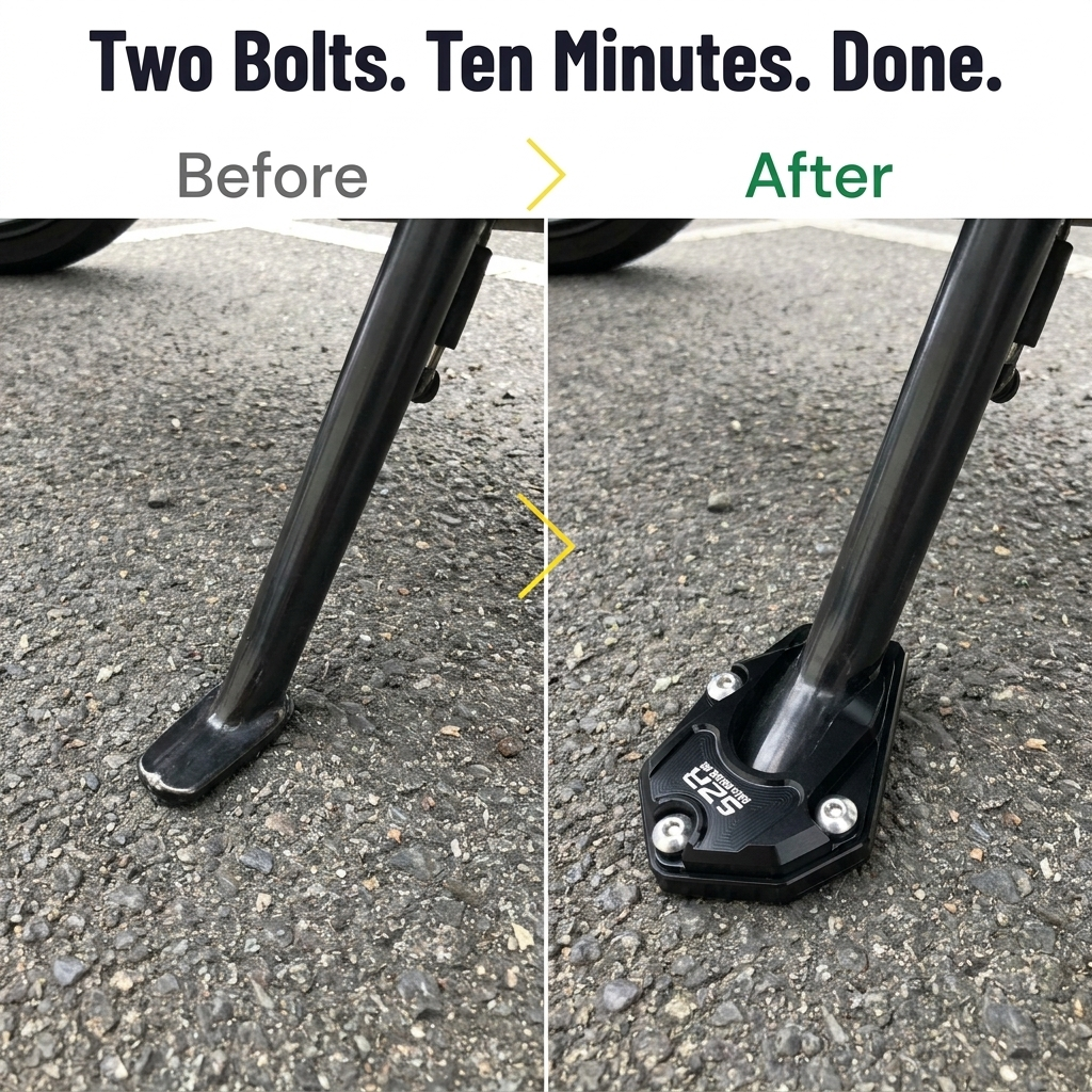 GripHold™ — Stop Your Kickstand From Sinking on Hot Asphalt and Soft Ground