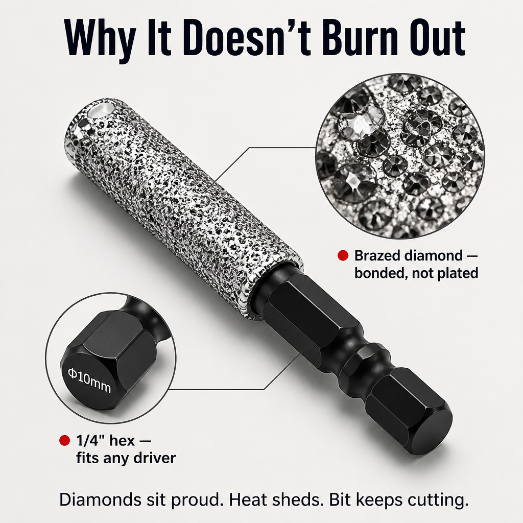TitanEdge™ — Drill & Grind Through Porcelain, Marble and Glass Without Cracks