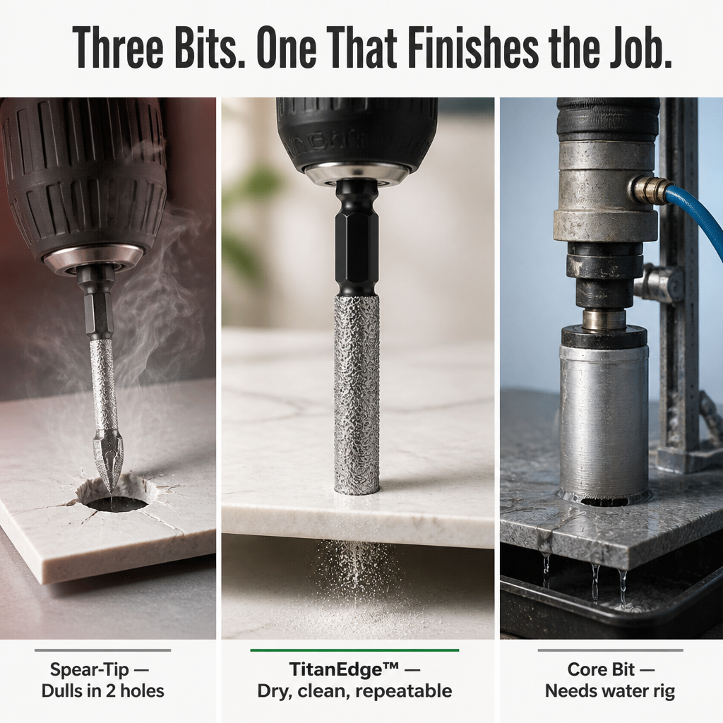 TitanEdge™ — Drill & Grind Through Porcelain, Marble and Glass Without Cracks