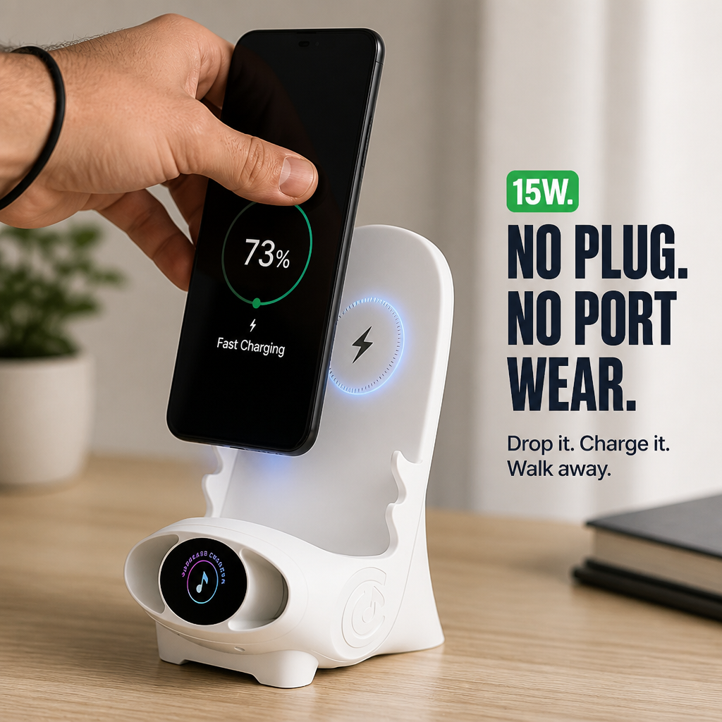 PowerPad Pro™ — Charge, Cradle, And Amplify Your Phone In One Compact Stand