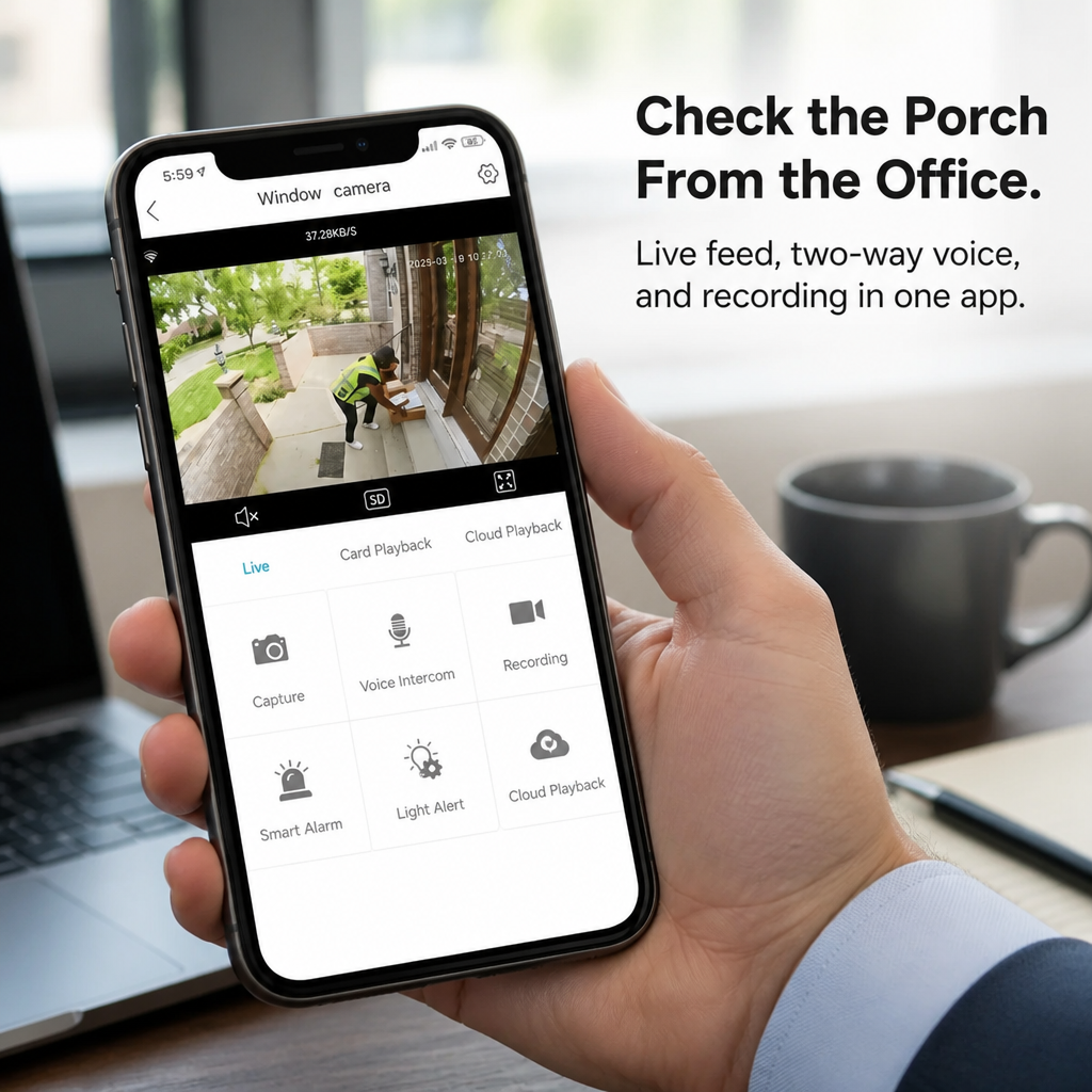 VigilanceEye™ — Stick It to Any Window and Watch Your Porch in 5 Minutes