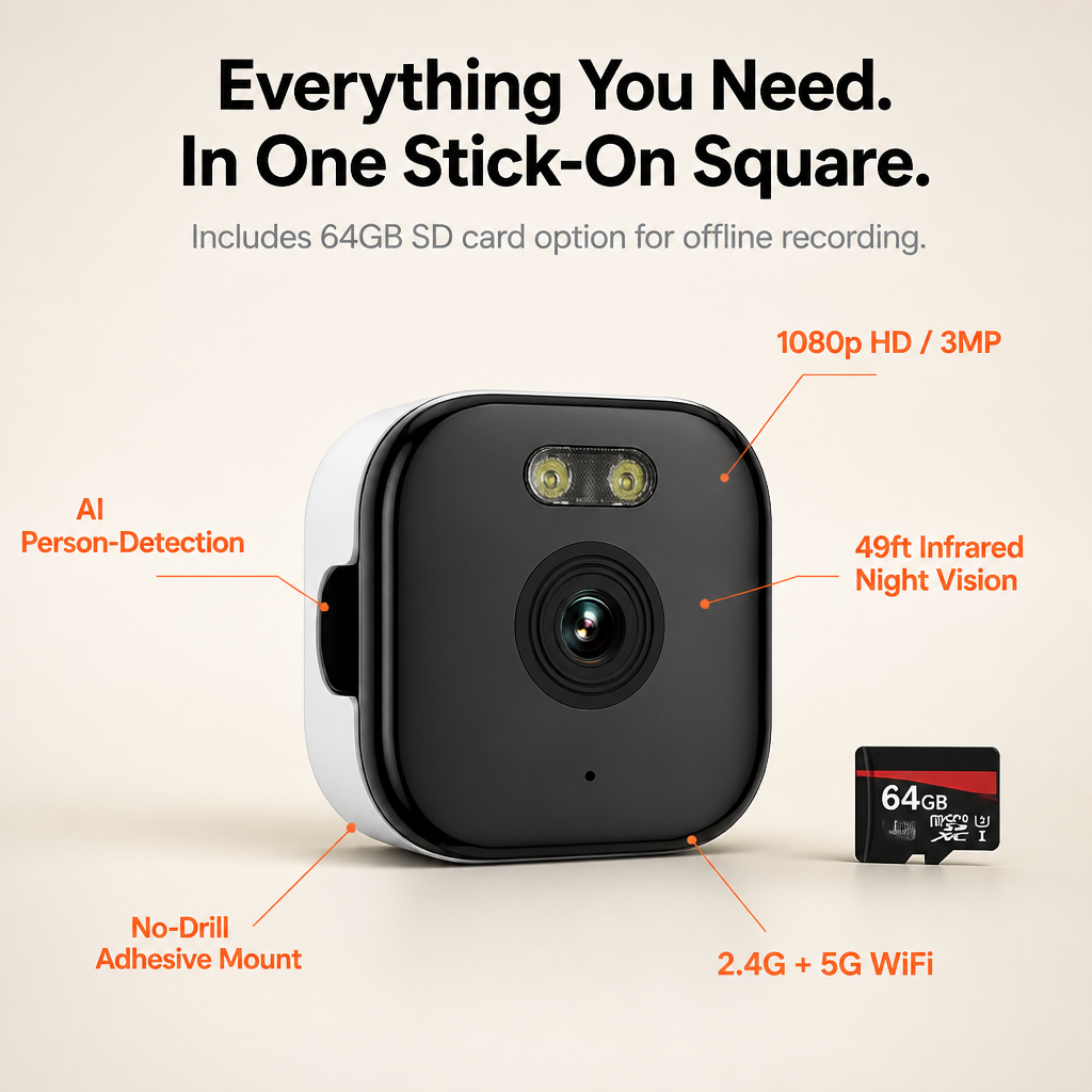 VigilanceEye™ — Stick It to Any Window and Watch Your Porch in 5 Minutes