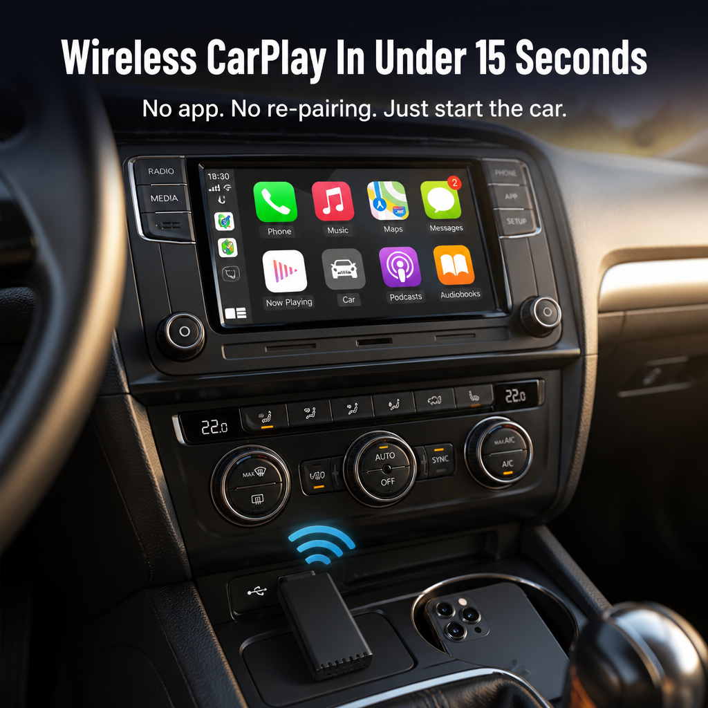 DriveFlow™ — Make CarPlay or Android Auto Wireless In 5–15 Seconds